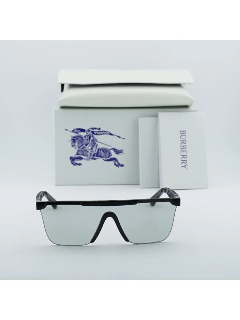 Burberry BE4480D 300169 Sunglasses Black Square Frame, Light Gray Lenses - Picture 12 of 12